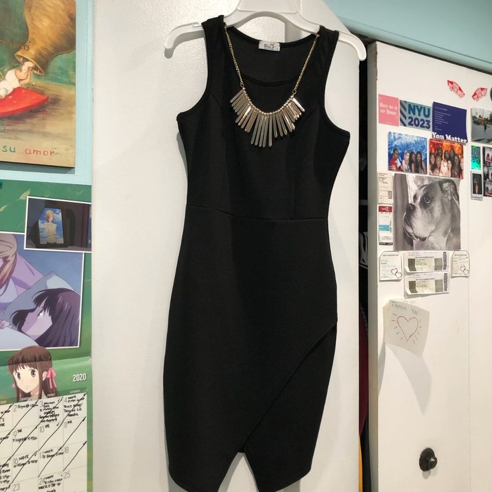 Fancy Skin Tight Black Dress